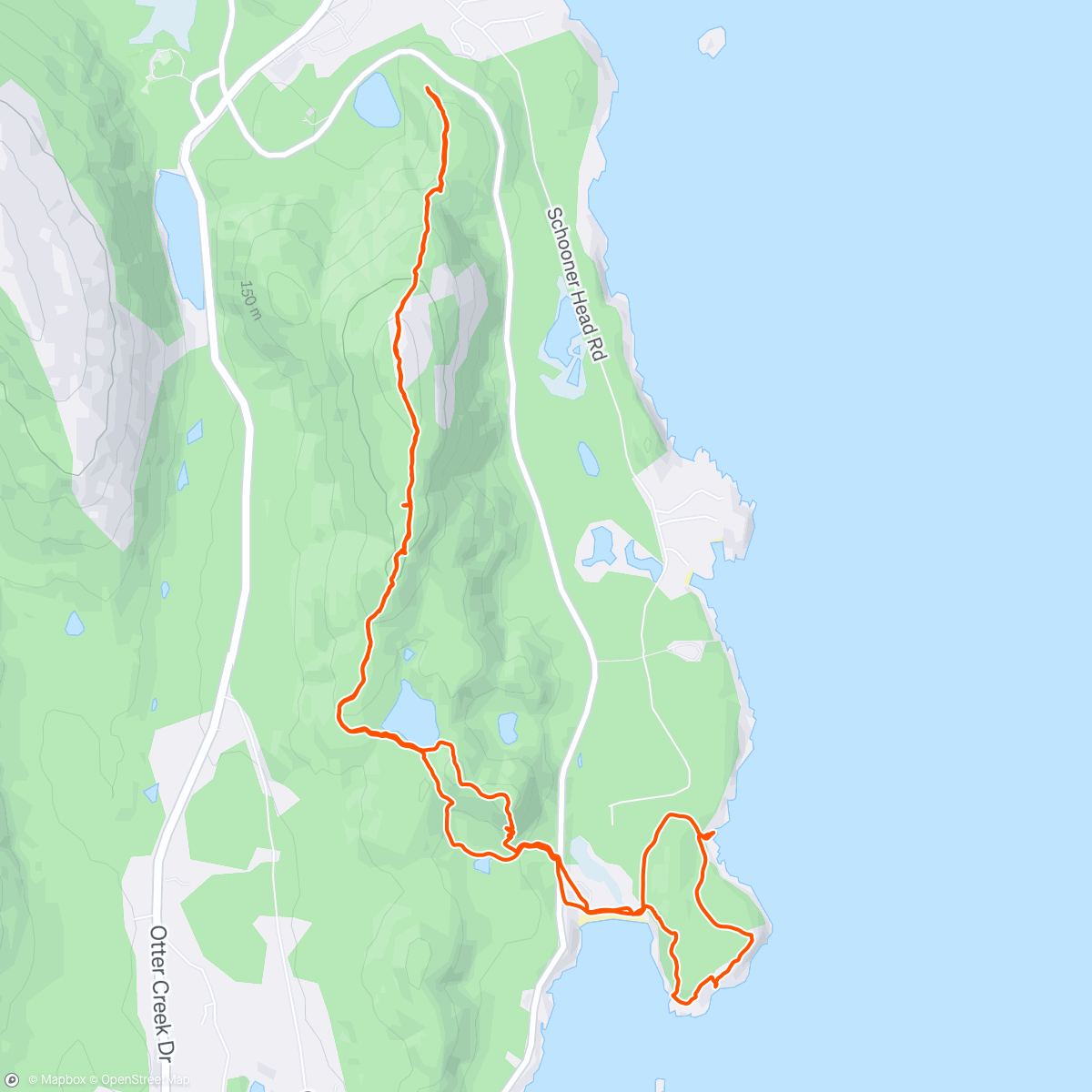 Map of the activity, Mt Desert Island walkabout