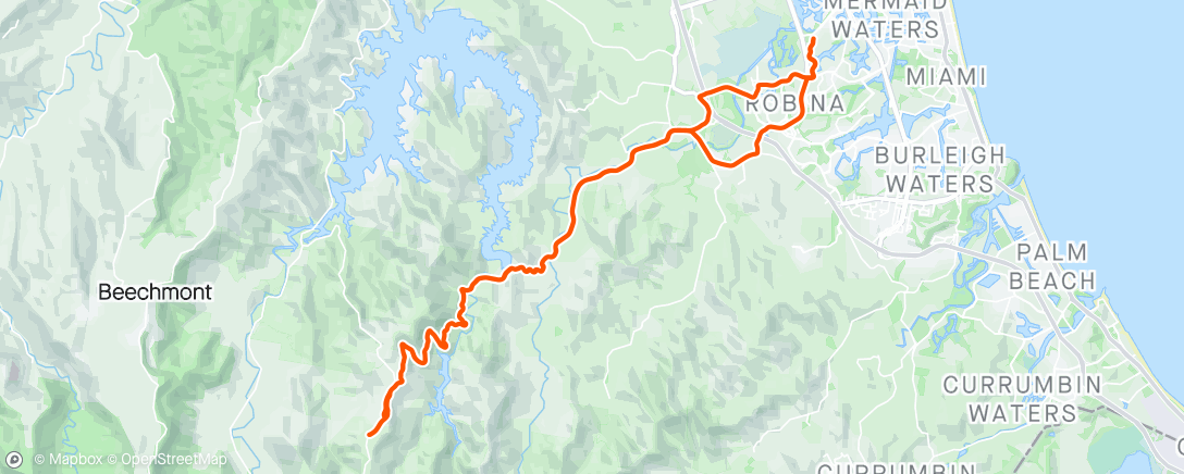 Map of the activity, 54km Springbrook and Apple Tree Park