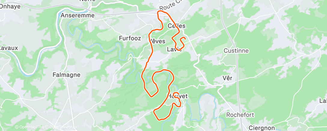 Map of the activity, Evening Ride