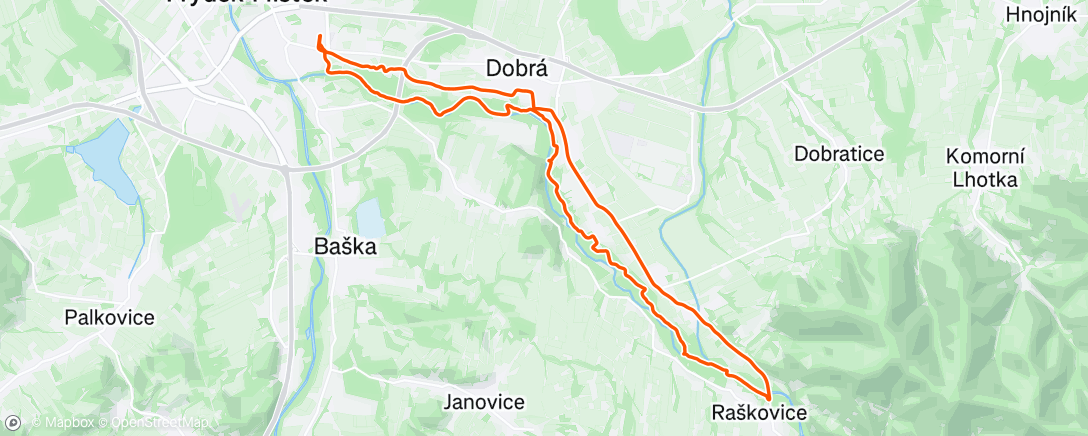 Map of the activity, Afternoon Ride