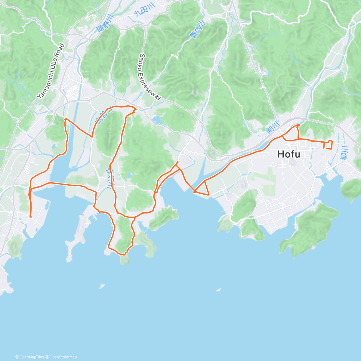 Map of the activity, 朝のライド