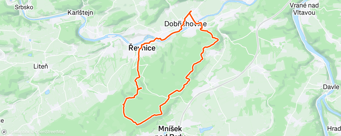 Mapa da atividade, Vánoční Tour de Brdy