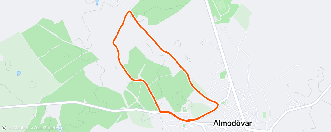 Map of the activity, Volta de bicicleta vespertina