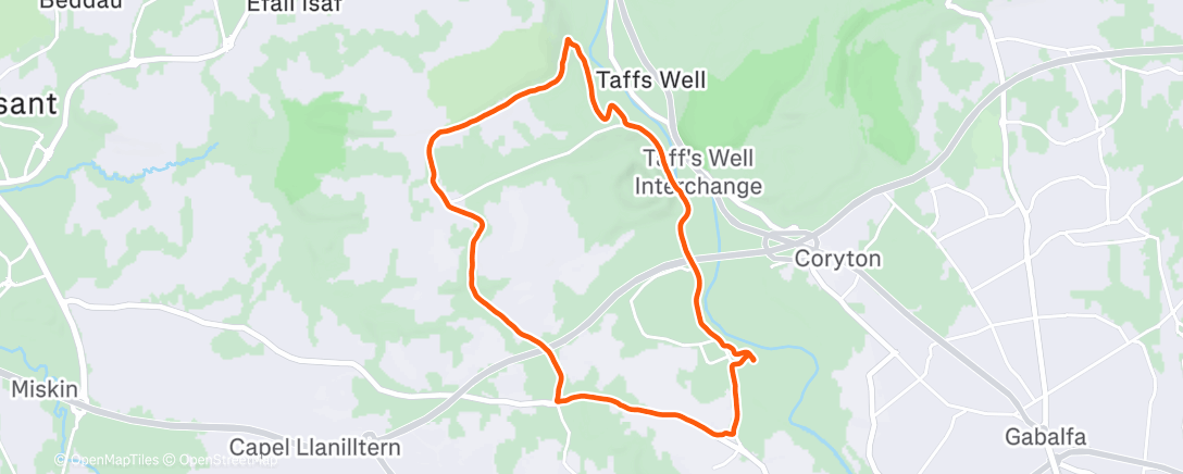 Map of the activity, Evening mist loop