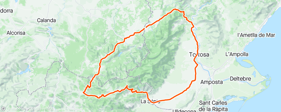 Map of the activity, Vuelta a els Ports con el CCPalleja