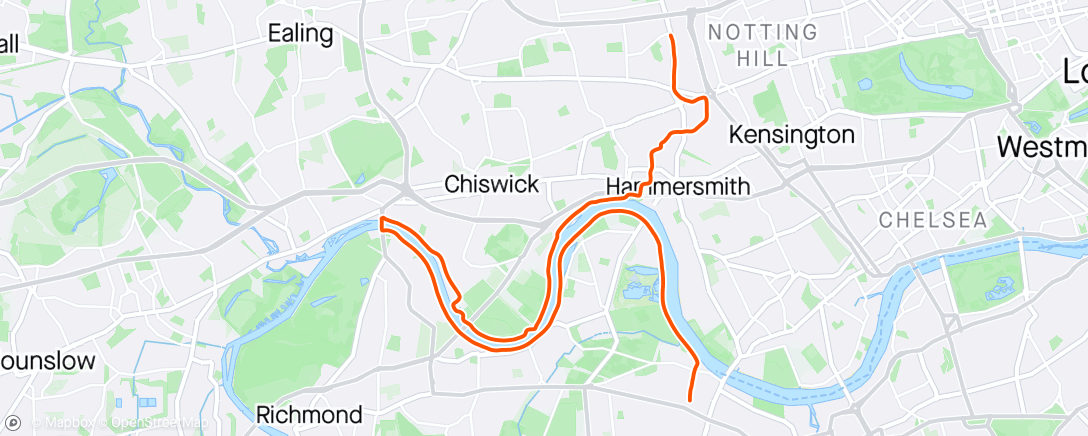「20km run」活動的地圖