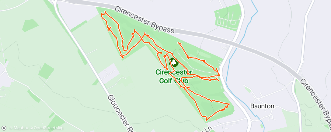 Map of the activity, Lunch Golf