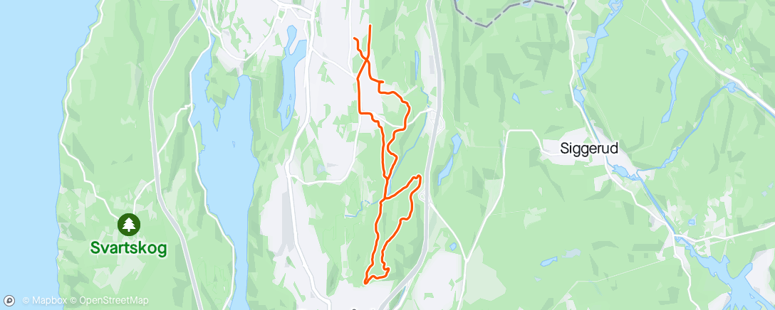 Map of the activity, Afternoon Mountain Bike Ride med Tendis