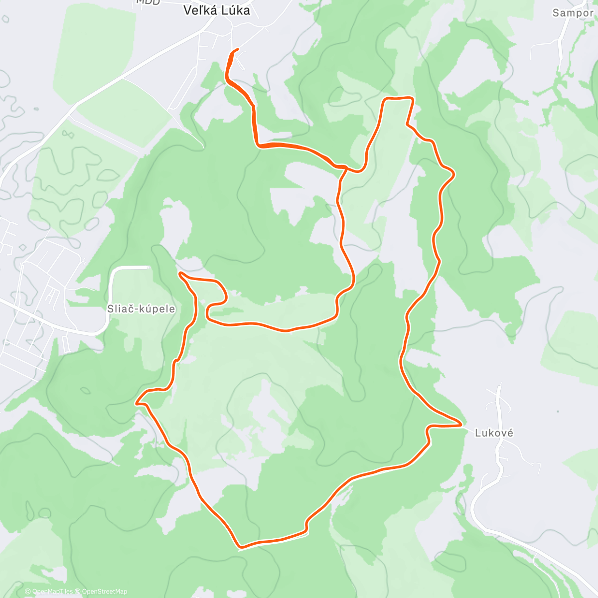 Map of the activity, Morning Trail Run
