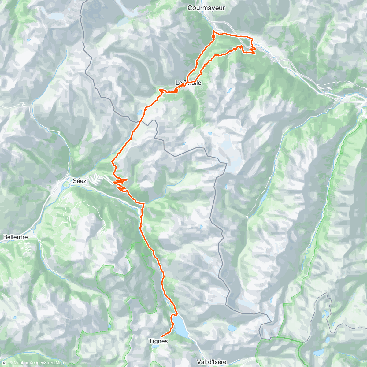 Map of the activity, Beautiful ride with my team mates into Italy and back ❤️
