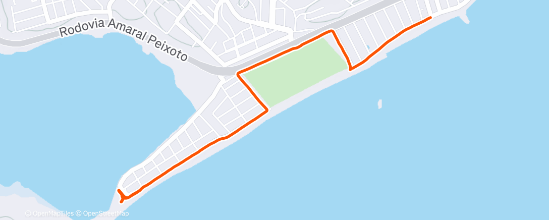 Map of the activity, Pedalada matinal
