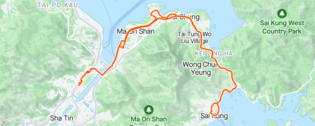 Map of the activity, Sai Kung Loop