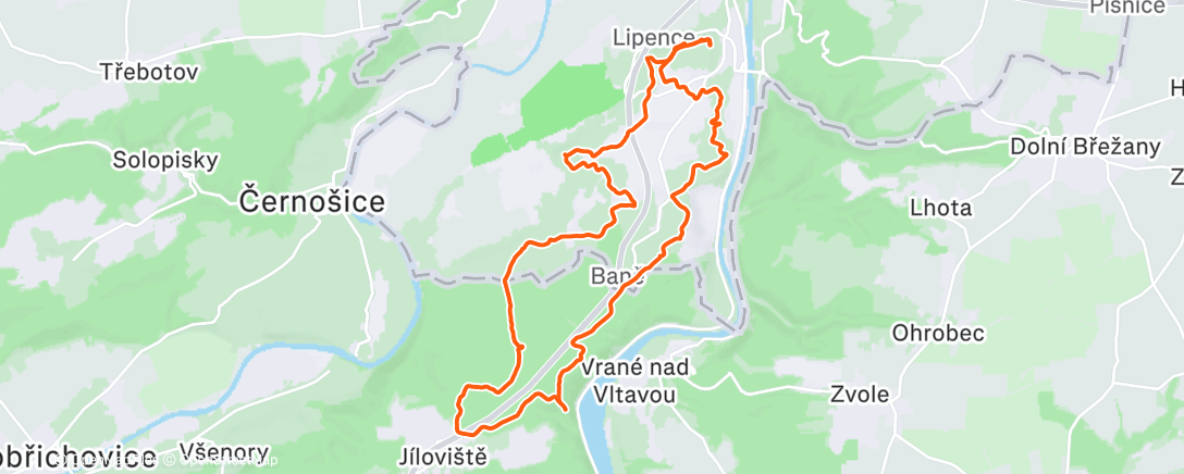 Map of the activity, Tour de Prague 2025