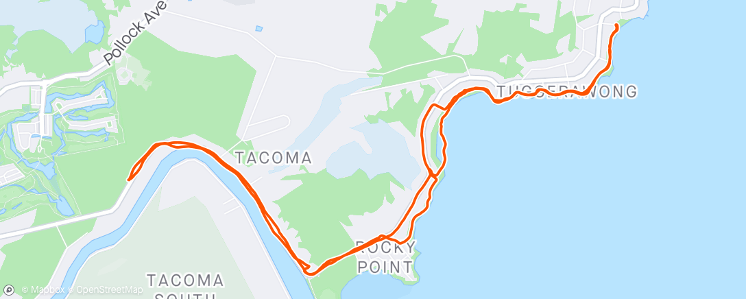 Map of the activity, Morning pedal.