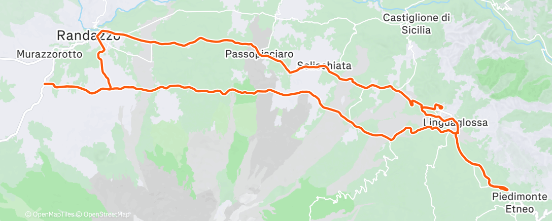 Map of the activity, Road to deficit calorico