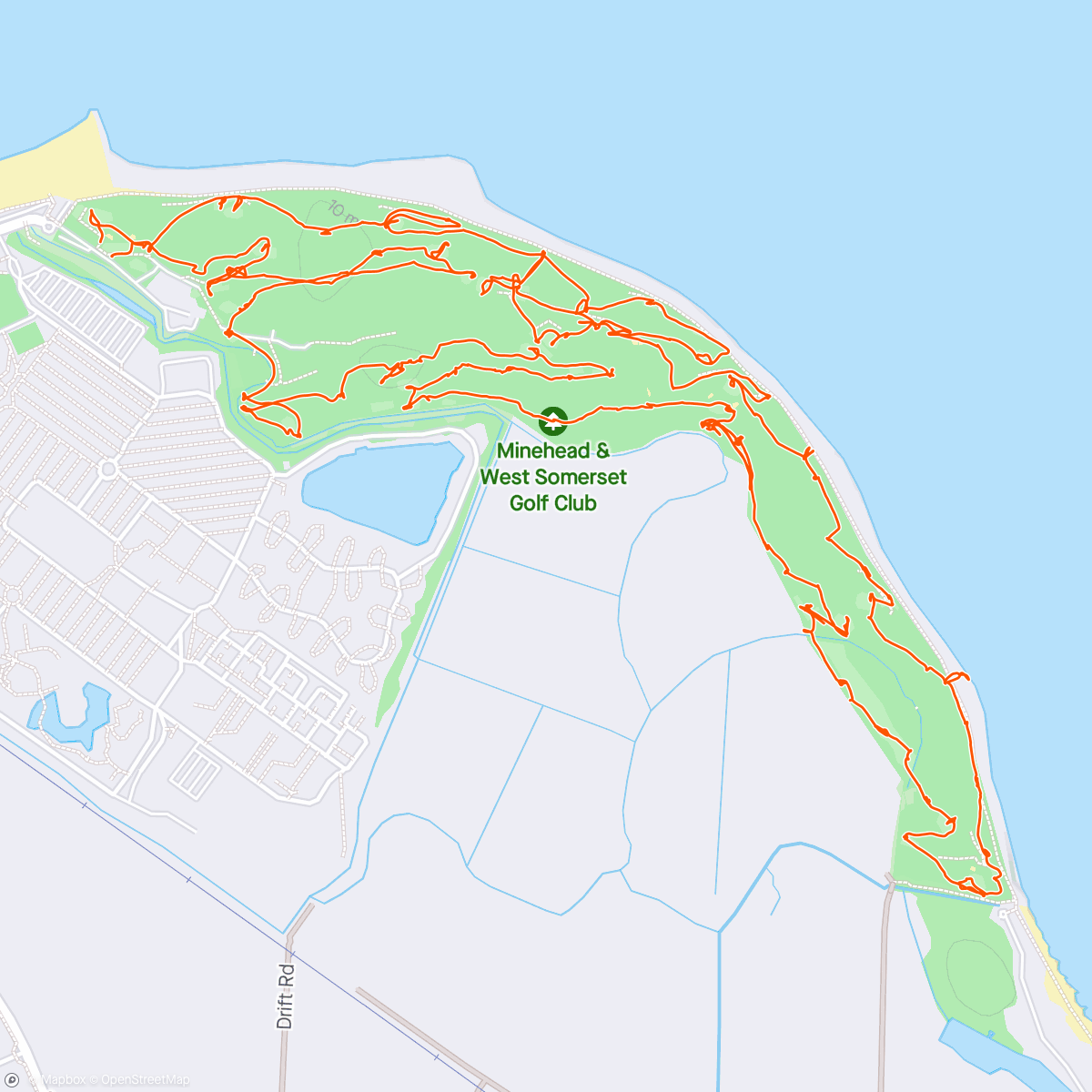 Map of the activity, Golf…..don’t think it’s my sport