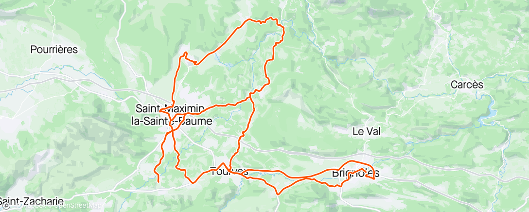 Map of the activity, Sortie vélo le matin vct 🚴‍♀️🚴‍♀️ et a 🚴‍♀️🚴‍♀️🚴‍♀️🍻🍻pour finir