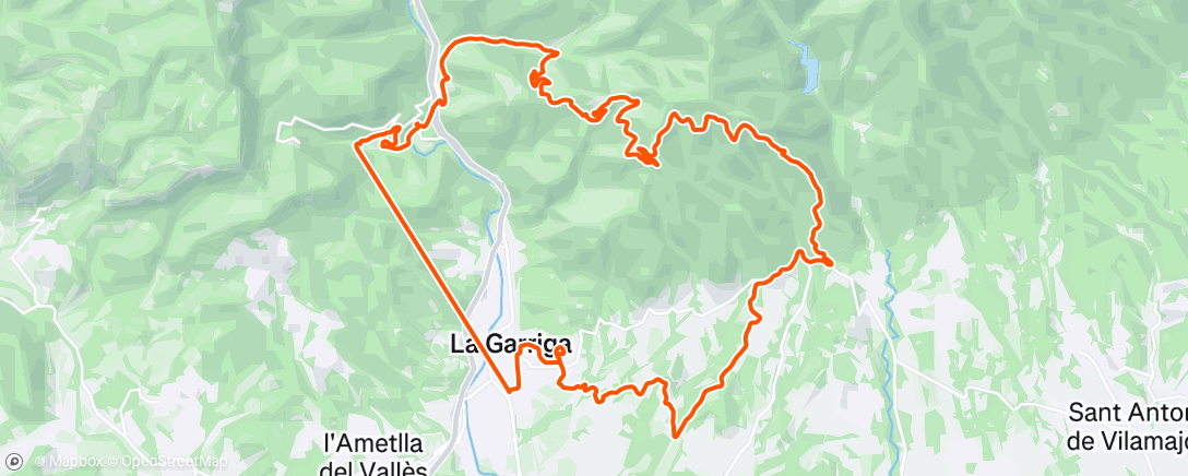 Map of the activity, Bicicleta por la mañana