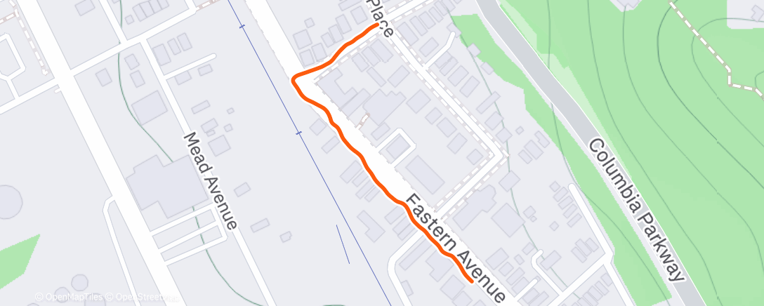Map of the activity, Evening Walk