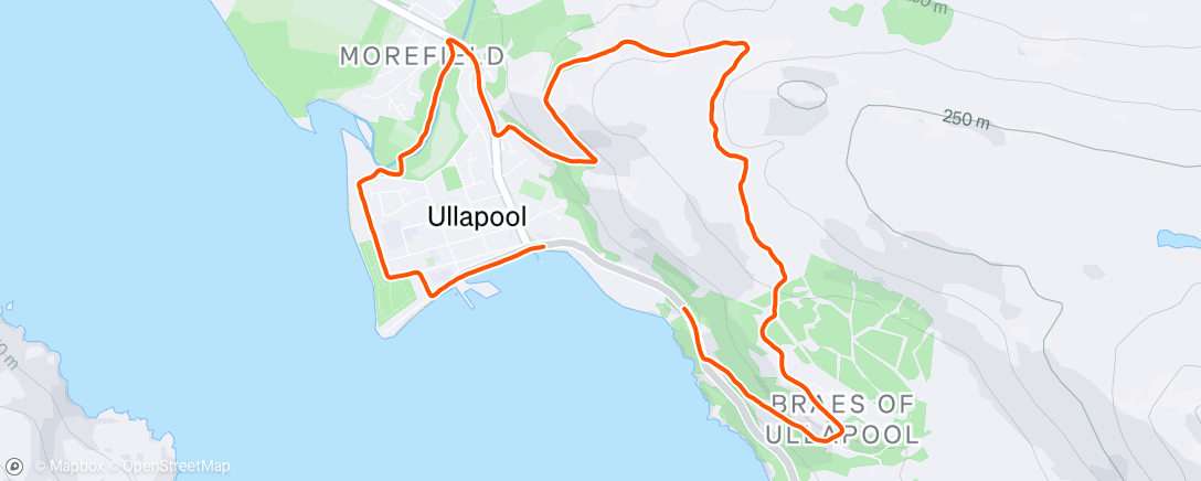 Map of the activity, Afternoon Trail Run