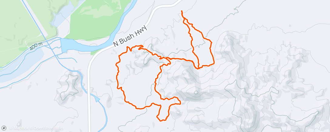 Map of the activity, Another ride, another rattle snake