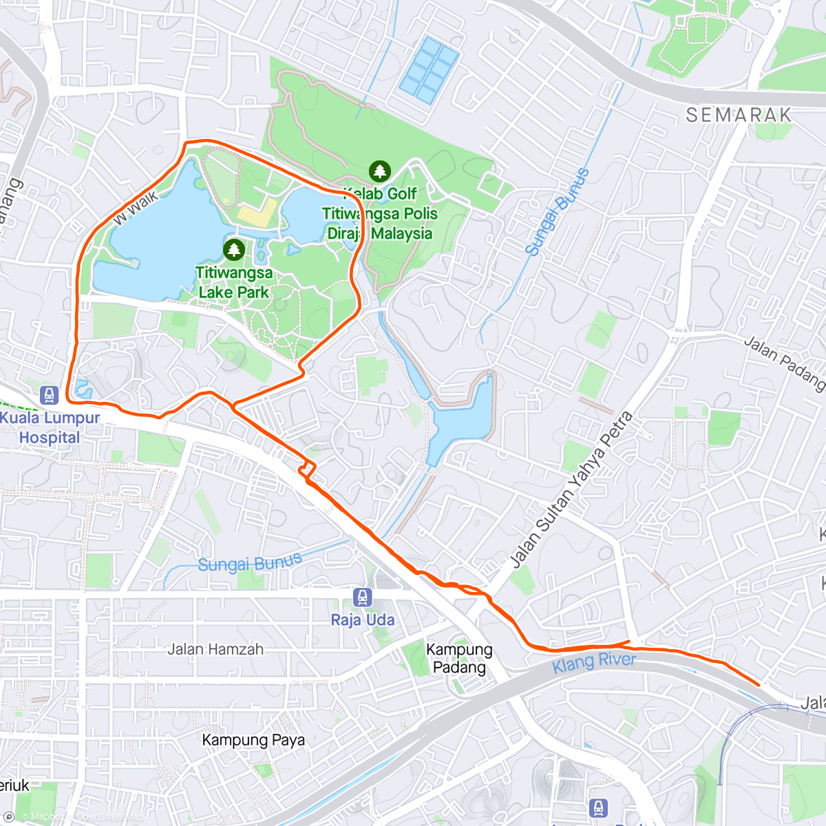 Map of the activity, Runstreak day 477 - 50’ E