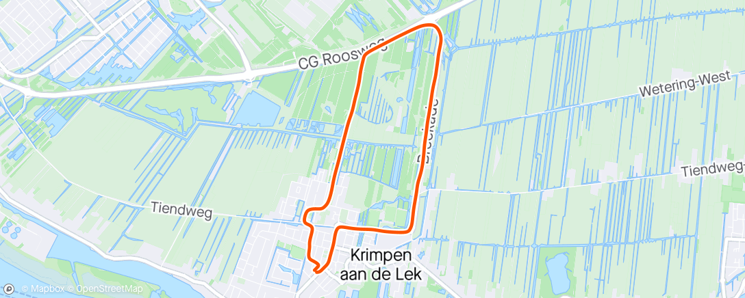 Map of the activity, Namiddagloop - 5k