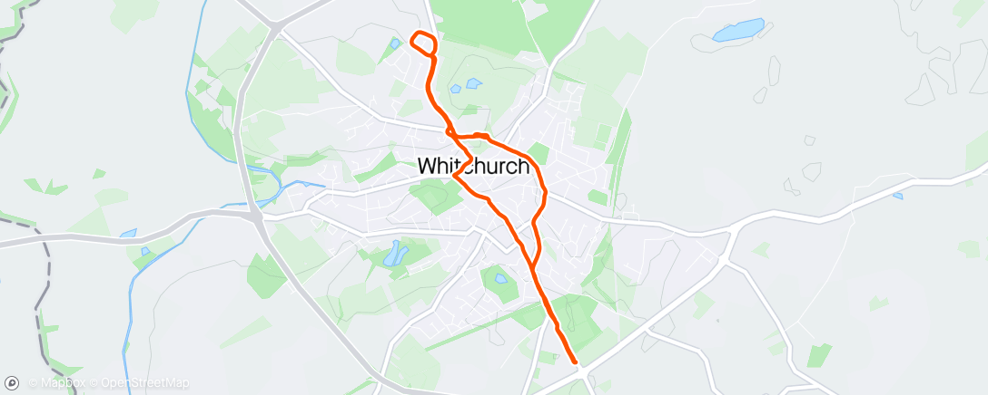 Map of the activity, Whitchurch 🏃 🏃🏻‍♂️