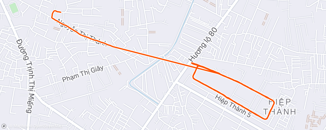 Map of the activity, Morning Run