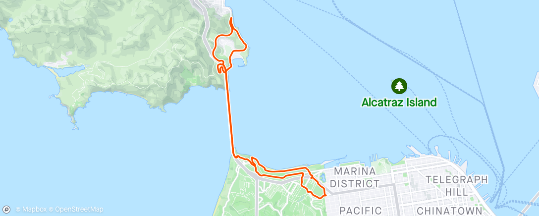 Map of the activity, Golden Gate 🌁 Run