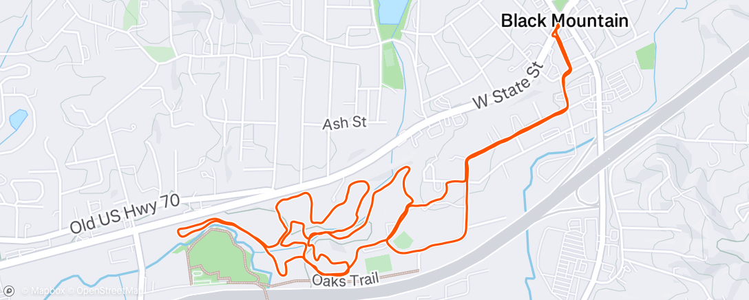 Map of the activity, MRC Group Run