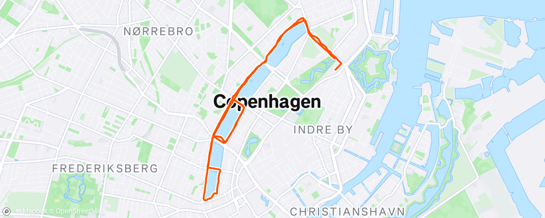 Map of the activity, Night Run