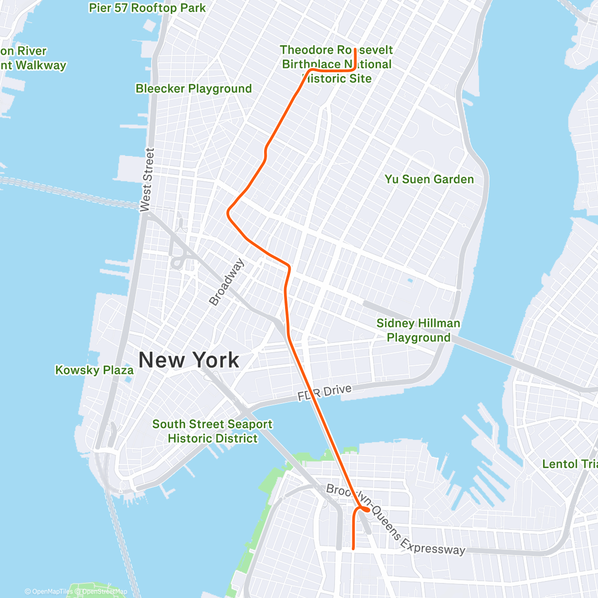 Map of the activity, Zwift - No Sleep Till Brooklyn in New York
