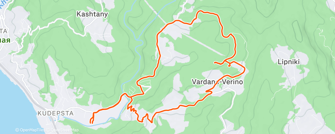Map of the activity, Трейлраннинг (день)