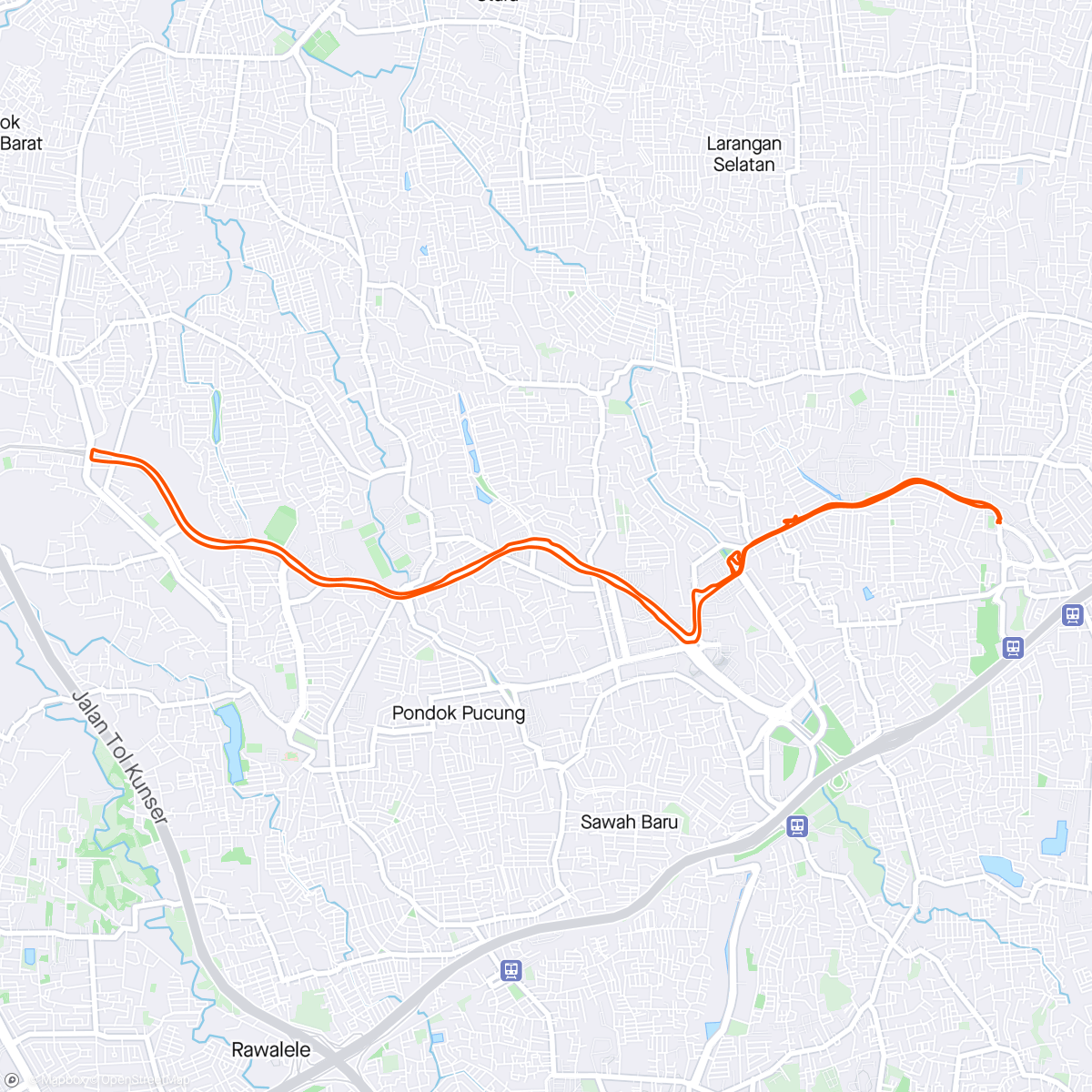 Map of the activity, H - 9 Binloop Run
