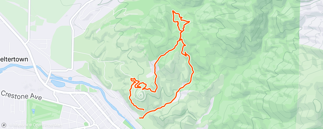 Map of the activity, Afternoon Mountain Bike Ride