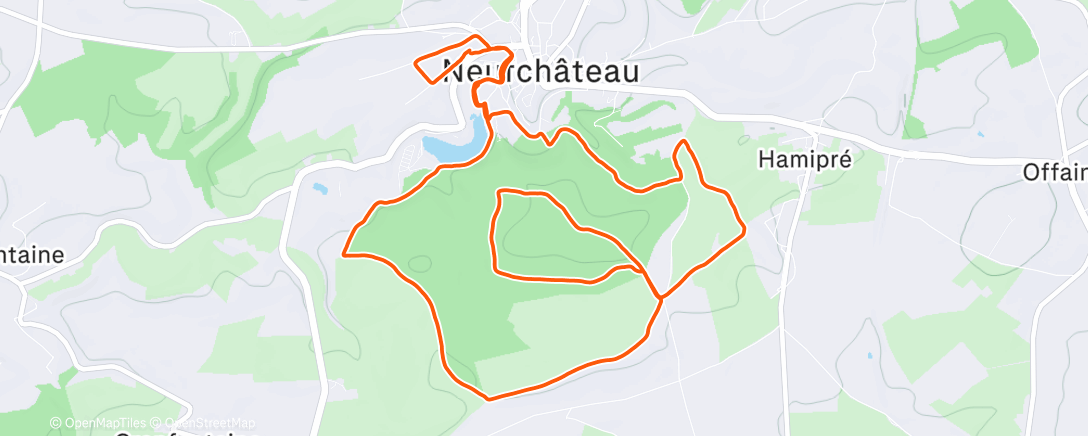 Map of the activity, MAF Trail Run