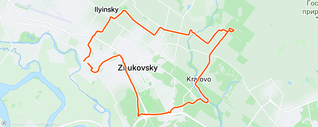 Map of the activity, 🌤 Evening Run