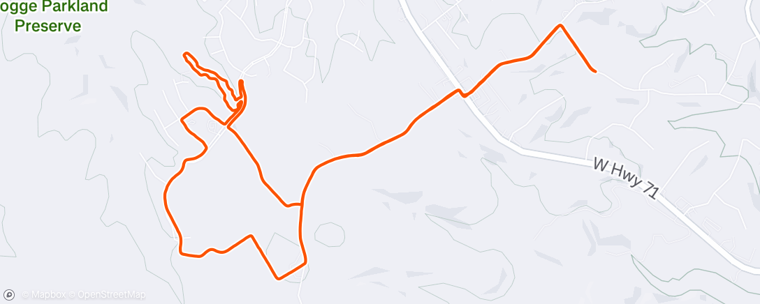 Map of the activity, Morning Run