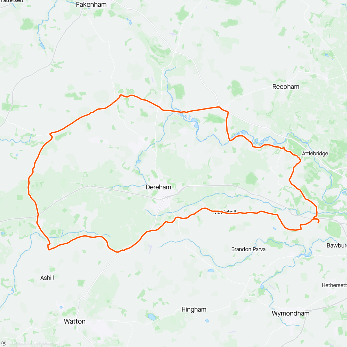 Map of the activity, 3 x 10 Z4 in an endurance ride