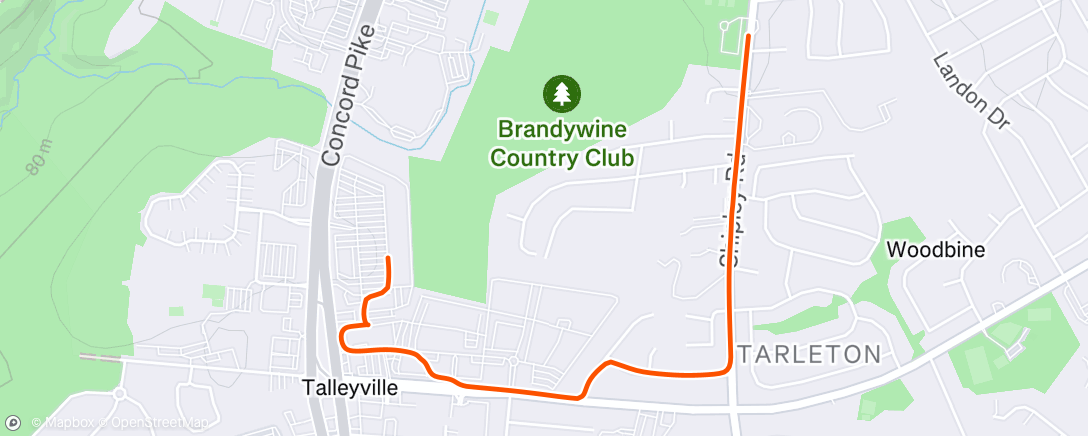 Map of the activity, Lunch Ride