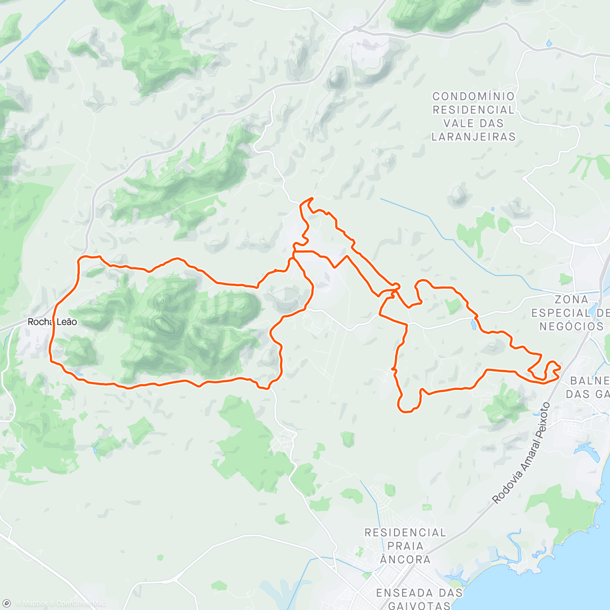 Map of the activity, Galo brabo 5° SUB 30