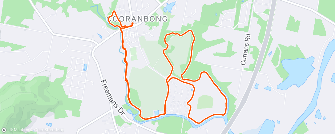 Mapa de la actividad, Afternoon Run