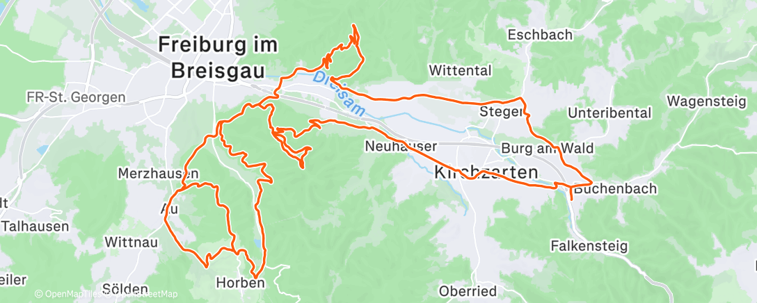 Map of the activity, Morning Mountain Bike Ride