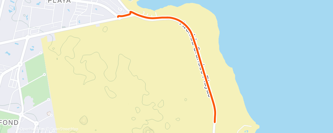 Map of the activity, Afternoon Run