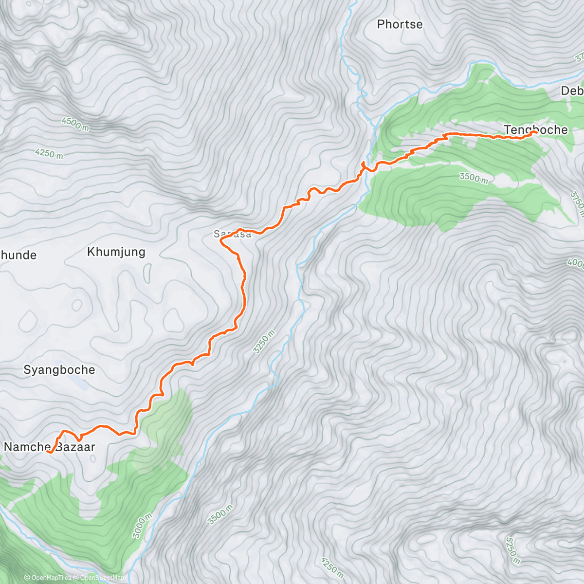 Map of the activity, Day 4 - Everest Basecamp Trek, Muslim Hikers  🏔🇳🇵