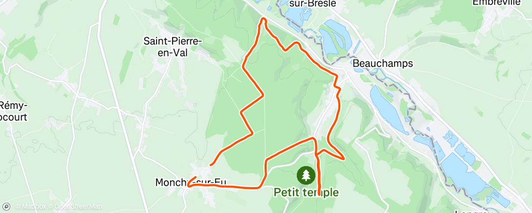 Map of the activity, Afternoon Run