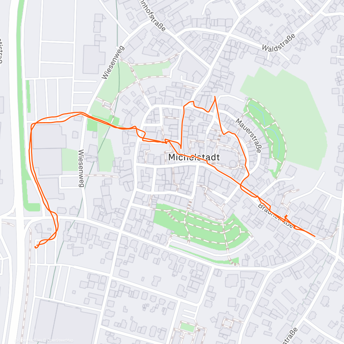 Map of the activity, Spaziergang am Nachmittag