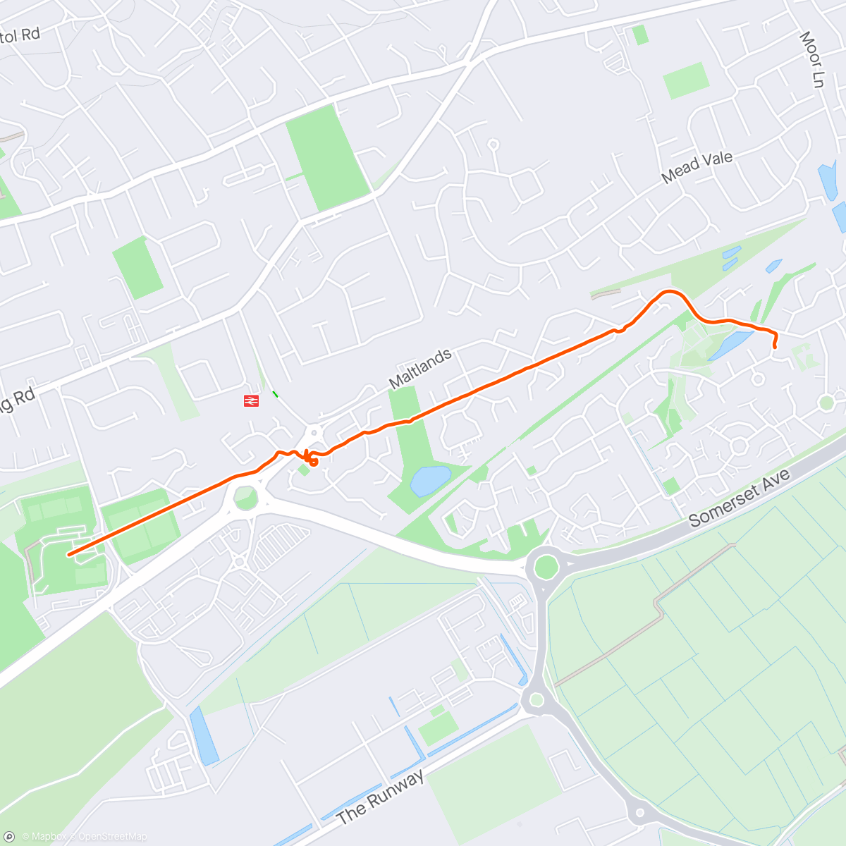 Map of the activity, Meander to the gym