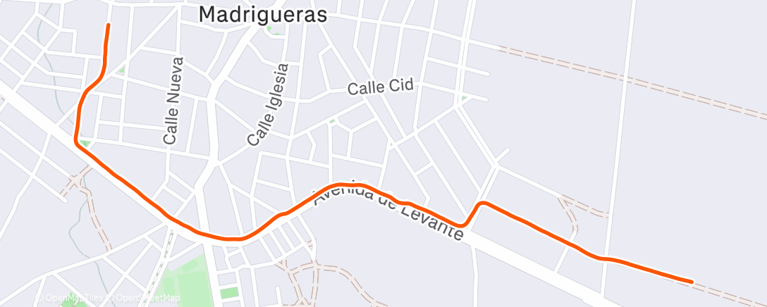 Map of the activity, Carrera de tarde